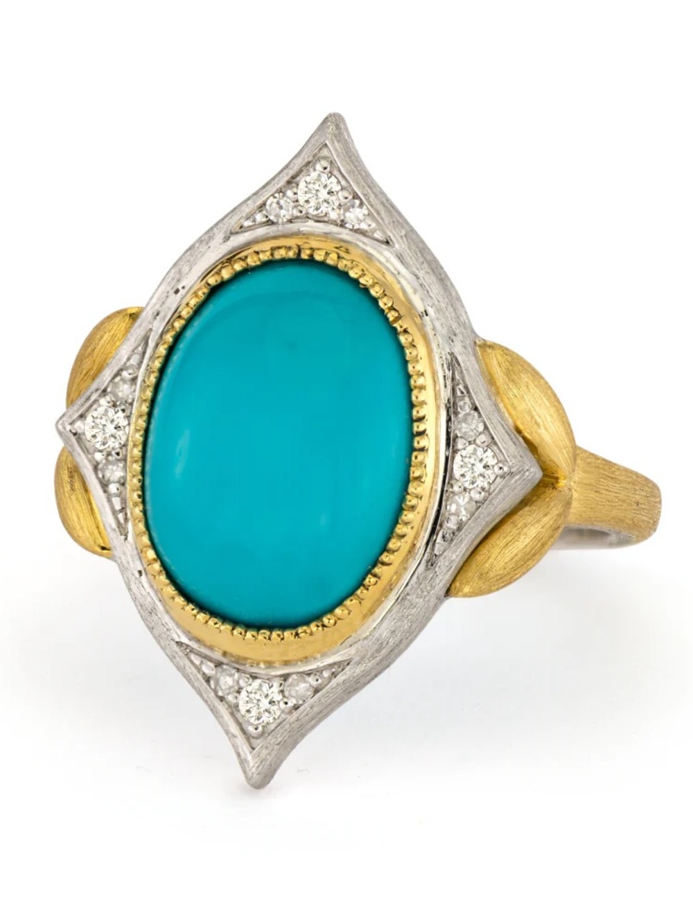 NWOT Jude Frances 18kt Yellow Gold & Silver Ring